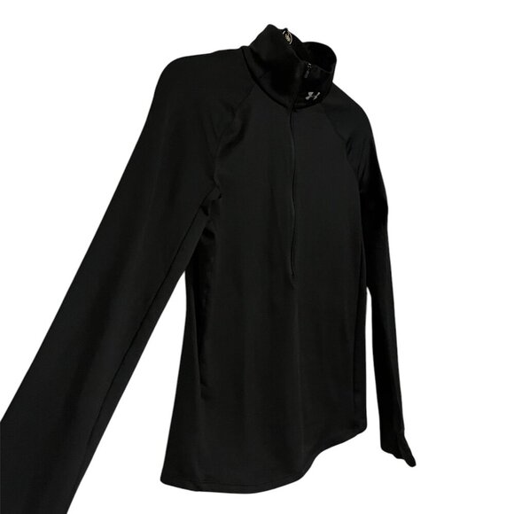 Women’s Under Armour Black Heat Gear Long Sleeve Half Zip Heat Gear Size: SM - Picture 3 of 5